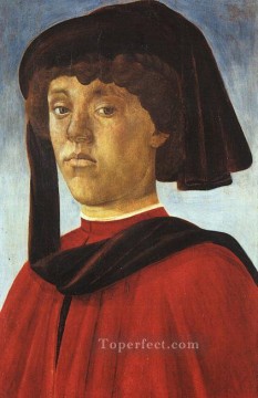  sand Canvas - Portrait of a young man Sandro Botticelli